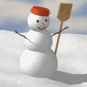Snowman 3D Model Preview #7cdbf578