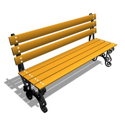 iron bench 3D Model Preview #c3a8cdc1
