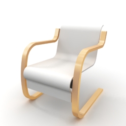 chair-42 white 3D Model Preview #6e9d1d7f
