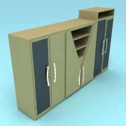 cupboard armoire 3D Model Preview #0b266f16