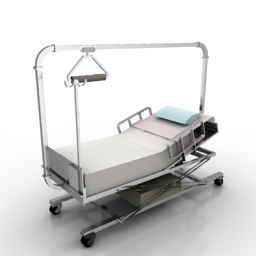 hospital bed 3D Model Preview #0aa51cb0