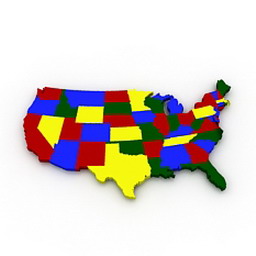map united-states 3D Model Preview #735206b9