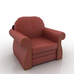 armchair f1324 3D Model Preview #07134d6d