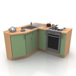 kitchen - 3D Model Preview #f9f7c888