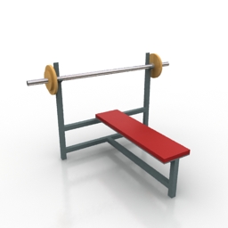 gym bench 3D Model Preview #e9286002