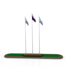3D Flagpole preview