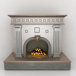 free fireplace 3d model