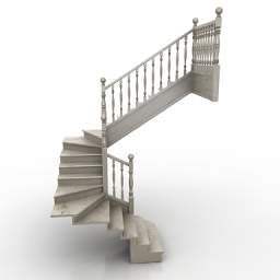 Stair N121108 3d Model 3ds For Interior 3d Visualization