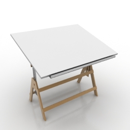Drafting Table 70 3d Model Gsm 3ds For Interior 3d
