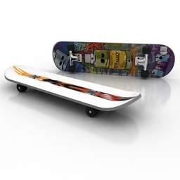 3D Skateboard preview