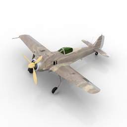 airplane fw190 f8 3D Model Preview #c45130be