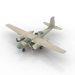 airplane invader 3D Model Preview #5882099c