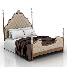 3d Model Bed Category Royal Life Interior Collection