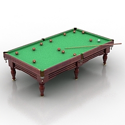 3D Billiard table preview