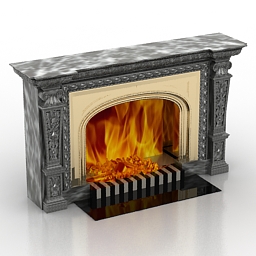 fireplace 3D Model Preview #e6c12d72