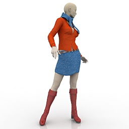 mannequin woman 3D Model Preview #cbe705ff