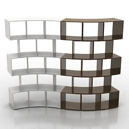 shelves antonello italia river partitions 3D Model Preview #cdd86f6f