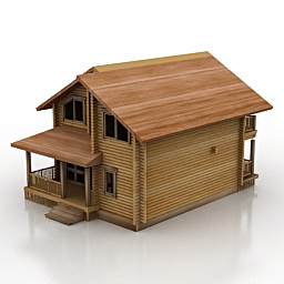 House Wood N241110 3d Model Gsm 3ds For Exterior 3d