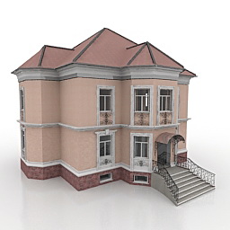 House N260111 3d Model 3ds For Exterior 3d Visualization