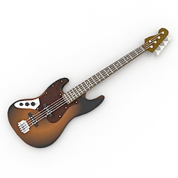 guitar fender jazz bass left handed 3D Model Preview #16cab06d
