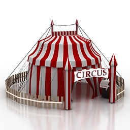Circus Tent N240211 3d Model Gsm 3ds For Exterior 3d