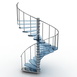 3d Model Stair Category Stairs Handrails Elevation