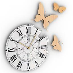 clock pascal tarabay butterfly 3D Model Preview #45cdf94b