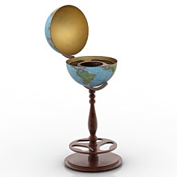 bar stand globe 3D Model Preview #768a3944