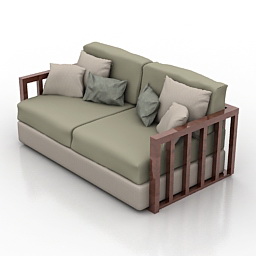 sofa 3D Model Preview #8c4430f0