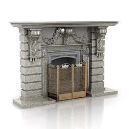 fireplace 3D Model Preview #28082e85