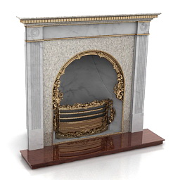fireplace 3D Model Preview #d8b57da3