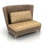 3D "Modern Furniture 1 Gray sofa chair and footstool" - Interior Collection