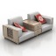 3D "Modern Furniture 1 Combination of modern Chinese wooden sofa" - Interior Collection