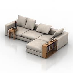 pálido Sin lugar a dudas escanear Sofa N241111 - 3D model (*.3ds) for interior 3d visualization. | Chairs,  Tables, Sofas
