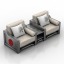 3D "Modern Furniture 1 Big red sofa combination of modern Chinese" - Interior Collection