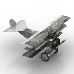 airplane fokerd1 3D Model Preview #b949bd25