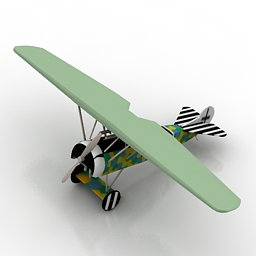 airplane fokerd7 3D Model Preview #daea8ab4