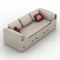 Sofa Bed N040312 3d Model 3ds For Interior 3d Visualization