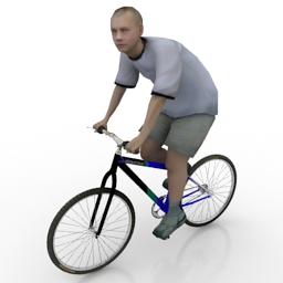 man and bicycle fima 3D Model Preview #e1f3b6db