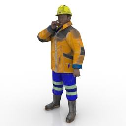 worker smoking 3D Model Preview #cdc87507