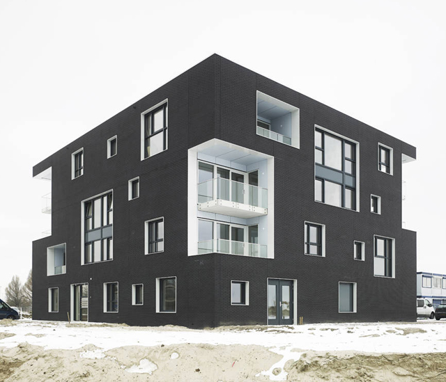 Black & White Twins apartments, The Netherlands