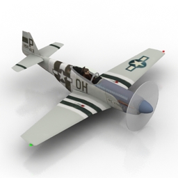 airplane p51flight 3D Model Preview #05dab8d1