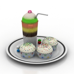 cocktail cakes 3D Model Preview #97221c3e