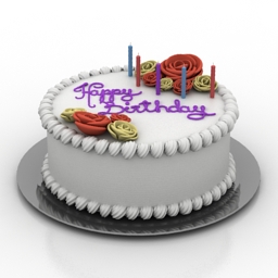 Birthday Cake 3d model  CadNav