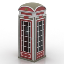 telephone box london 3D Model Preview #a61f8c29