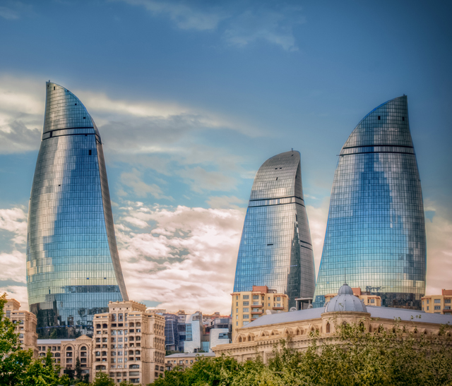 Baku Flame Towers, Baku, Azerbaijan