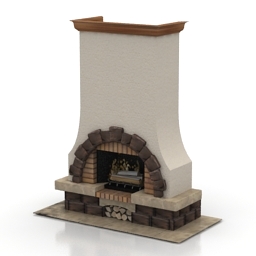 fireplace 3D Model Preview #fdbdf959