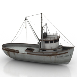 Boat Fishing 2 N110113 3d Model Gsm 3ds For Exterior 3d