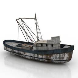 boat fishing 3D Model Preview #5349f4c8