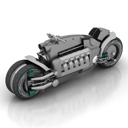 motorcycle dodge tomahawk concept 2003 3D Model Preview #0fb371d0